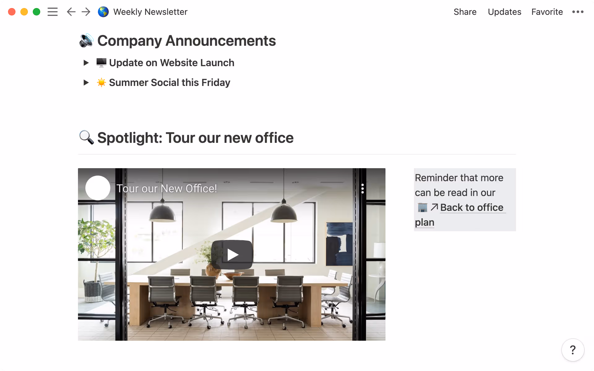Add media to your communications to draw the reader's attention to important updates.
