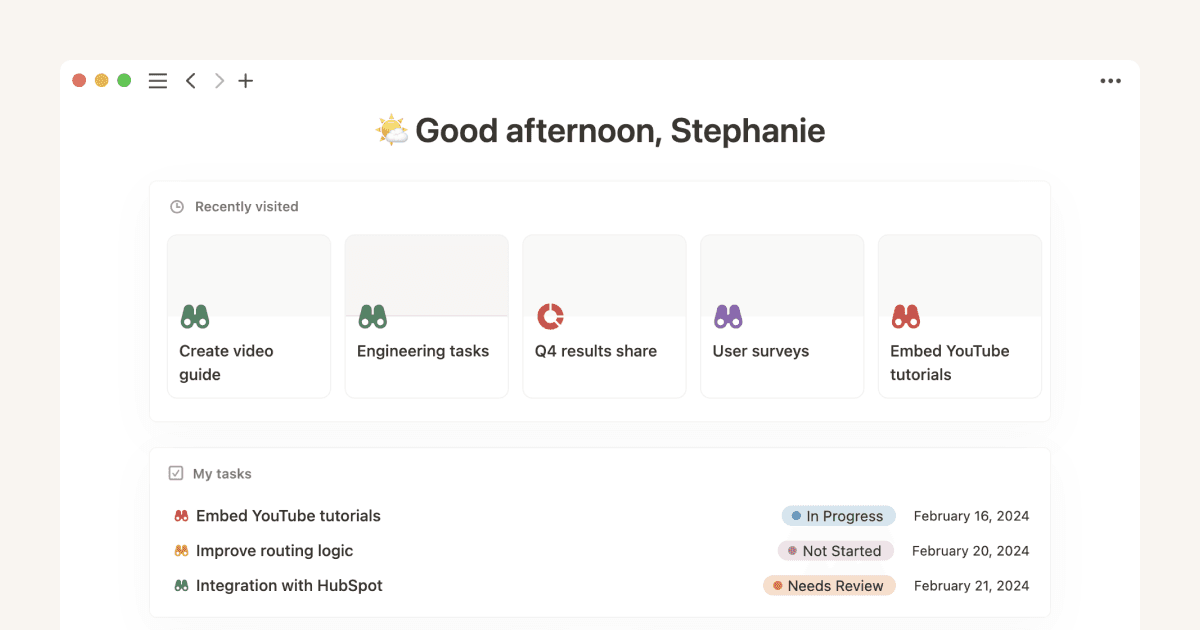 Give your to-dos a Home with Task databases