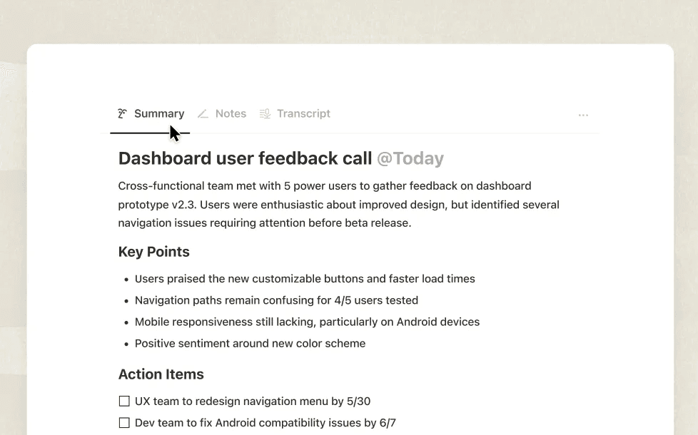 Meeting Notes—NAFW